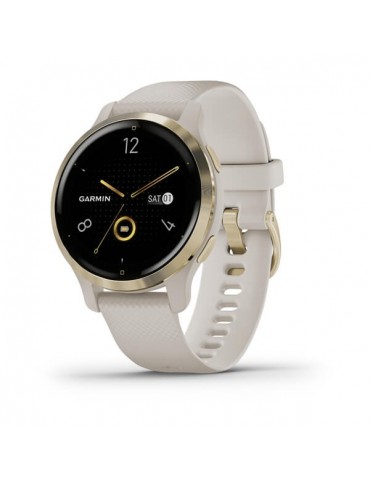 Venu 2S Light Gold Bezel with Light Sand Case and Silicone Band