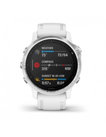 Garmin fenix 6S - Silver with White Band