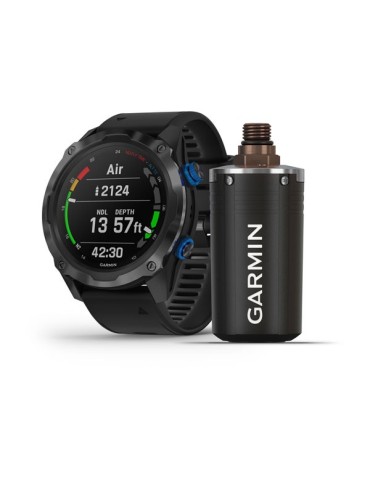 Garmin Descent Mk2i/Descent T1 Bundle Titanium carbon gray DLC with black silicone band