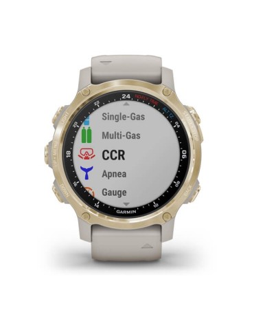 Garmin Descent Mk2S Light Gold with Light Sand Silicone Band