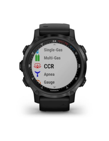 Descent Mk2S Carbon Gray DLC with Black Silicone Band