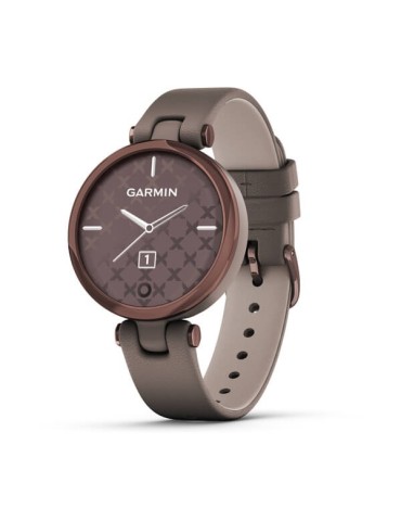 Garmin Lily - Безель із темної бронзи з корпусом Paloma та італійським шкіряним ремінцем