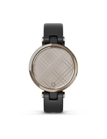 Garmin Lily - Безель кремового золота з чорним корпусом та італійським шкіряним ремінцем