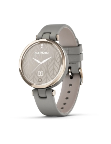 Garmin Lily - Безель із кремового золота, сірий корпус Braloba та італійський шкіряний ремінець