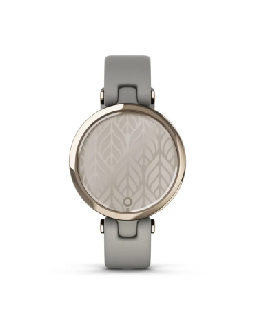 Garmin Lily - Безель із кремового золота, сірий корпус Braloba та італійський шкіряний ремінець