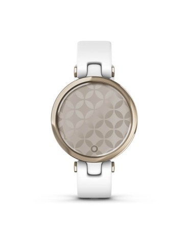 Garmin Lily - Безель кремового золота з білим корпусом і силіконовим ремінцем