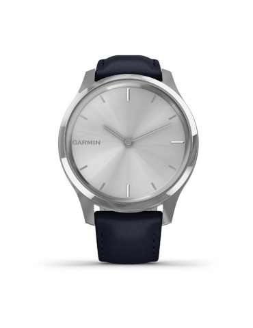 Garmin vivomove Luxe, Silver-Blue, Leather
