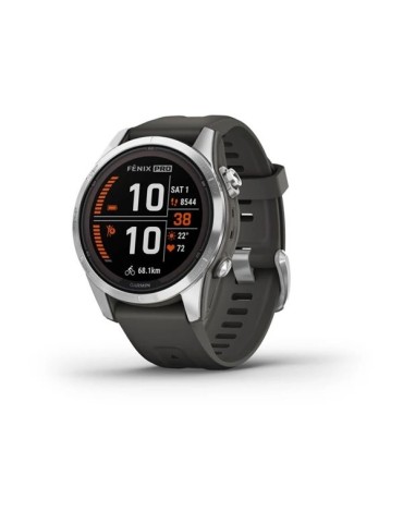 Garmin fenix 7S Pro Solar - Silver with Graphite Band