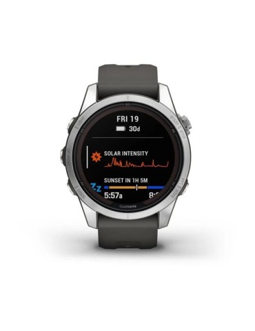 Garmin fenix 7S Pro Solar - Silver with Graphite Band