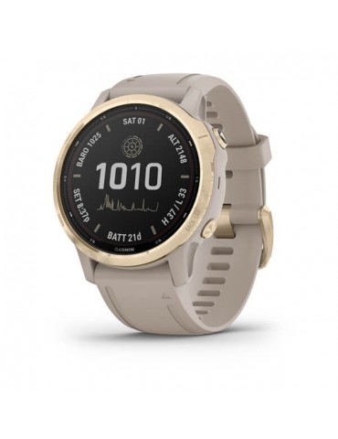 Garmin fenix 6S Pro Solar Light Gold with Light Sand Band