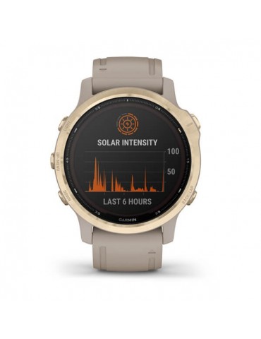 Garmin fenix 6S Pro Solar Light Gold with Light Sand Band