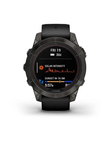Garmin fenix 7 Pro Sapphire Solar - Carbon Gray DLC Titanium with Black Band