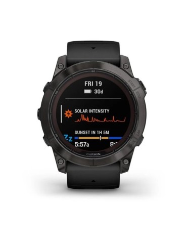 Garmin fenix 7X Pro Sapphire Solar - Carbon Gray DLC Titanium with Black Band