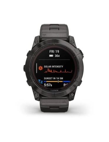 Garmin fenix 7X Pro Sapphire Solar - Carbon Gray DLC Titanium with Vented Titanium Band