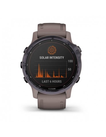 Garmin fenix 6S Pro Solar Amethyst Steel with Shale Gray Band