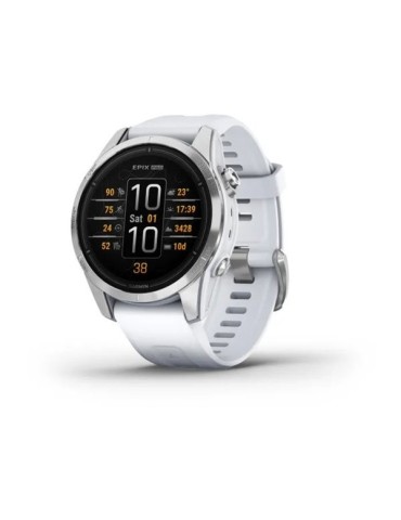 Garmin epix Pro (Gen 2) – Standard | 42 mm - Silver with Whitestone Band