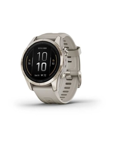 Garmin epix Pro (Gen 2) – Sapphire | 42 mm - Soft Gold with Light Sand Band