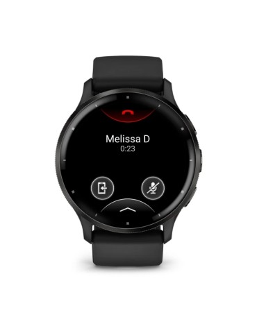 Garmin Venu 3 - Slate Stainless Steel Bezel with Black Case and Silicone Band