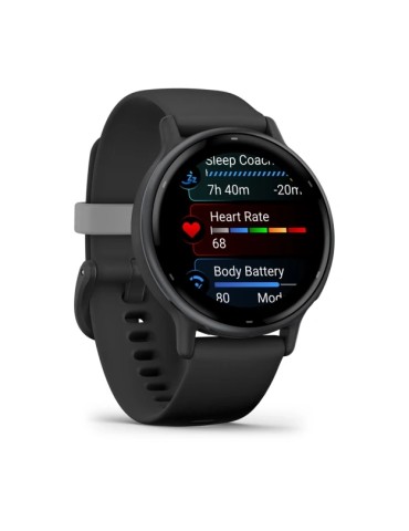 Garmin vivoactive 5 - Slate Aluminum Bezel with Black Case and Silicone Band