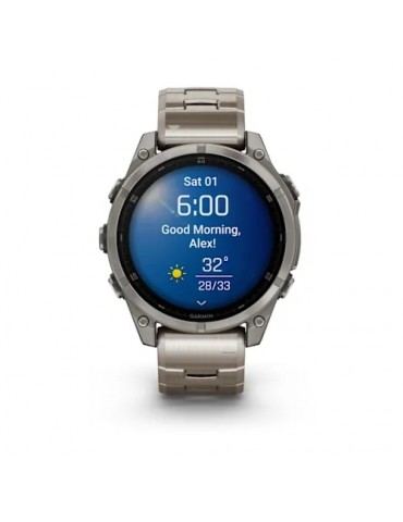 Garmin fenix 8 AMOLED (47 мм) - Sapphire, Титан з Титановим Ремінцем - Смарт-годинник