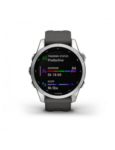 Garmin fenix 7S Silver with Graphite Band