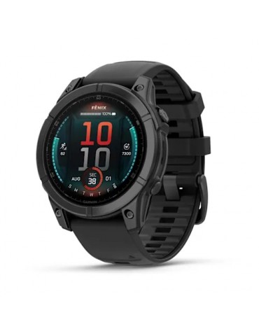 Garmin fenix E AMOLED (47 мм) - Сланцево-сірий з Чорним Сіліконовим Ремінцем - Смарт-годинник