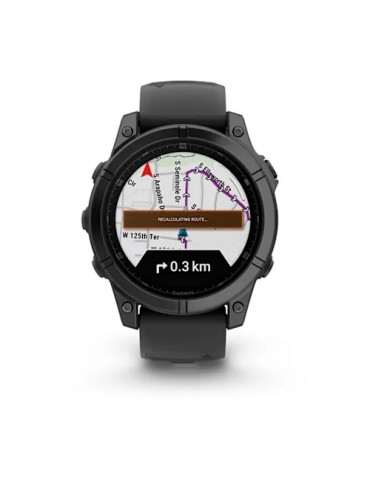 Garmin fenix E AMOLED (47 мм) - Сланцево-сірий з Чорним Сіліконовим Ремінцем - Смарт-годинник