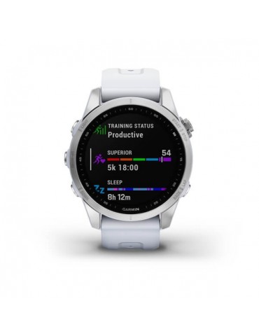 Garmin fenix 7S Silver with Whitestone Band