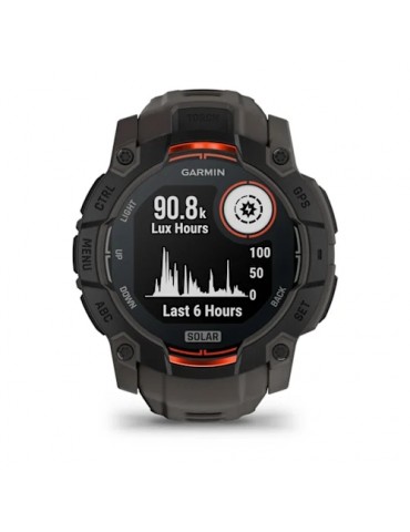 Garmin Instinct 3 Solar (50 mm) Чорний з Вугільним ремінцем - Смарт-годинник