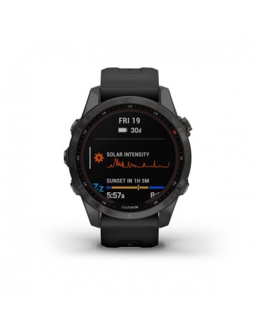 Garmin fenix 7S Sapphire Solar Carbon Gray DLC Titanium with Black Band