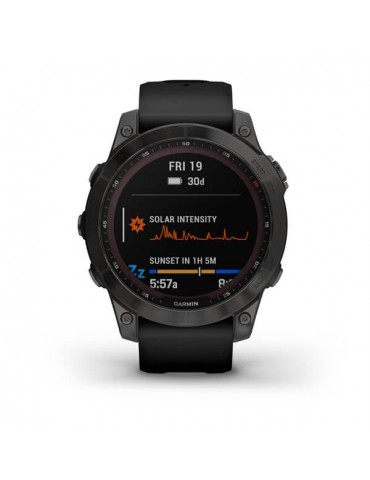 Garmin fenix 7 Sapphire Solar Carbon Gray DLC Titanium with Black Band