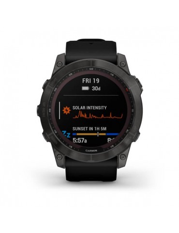 Garmin fenix 7X Sapphire Solar Carbon Gray DLC Titanium with Black Band