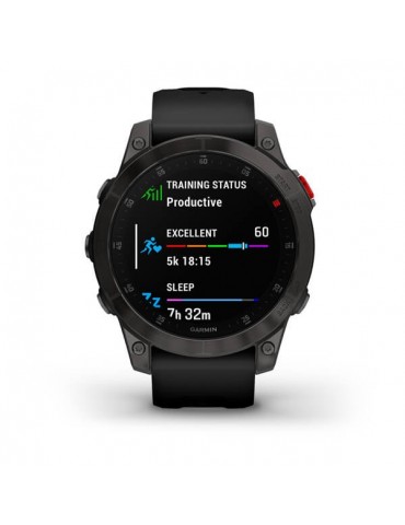 Garmin Epix 2 Sapphire - Black/Carbon Gray DLC Titanium with silicone band